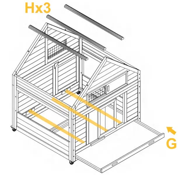 aivituvin AIR 67 Chicken Coop Extension Run - Fig 6