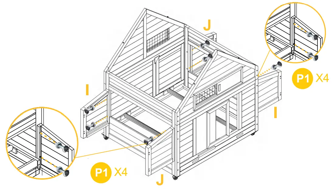 aivituvin AIR 67 Chicken Coop Extension Run - Fig 7