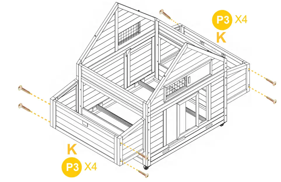 aivituvin AIR 67 Chicken Coop Extension Run - Fig 8