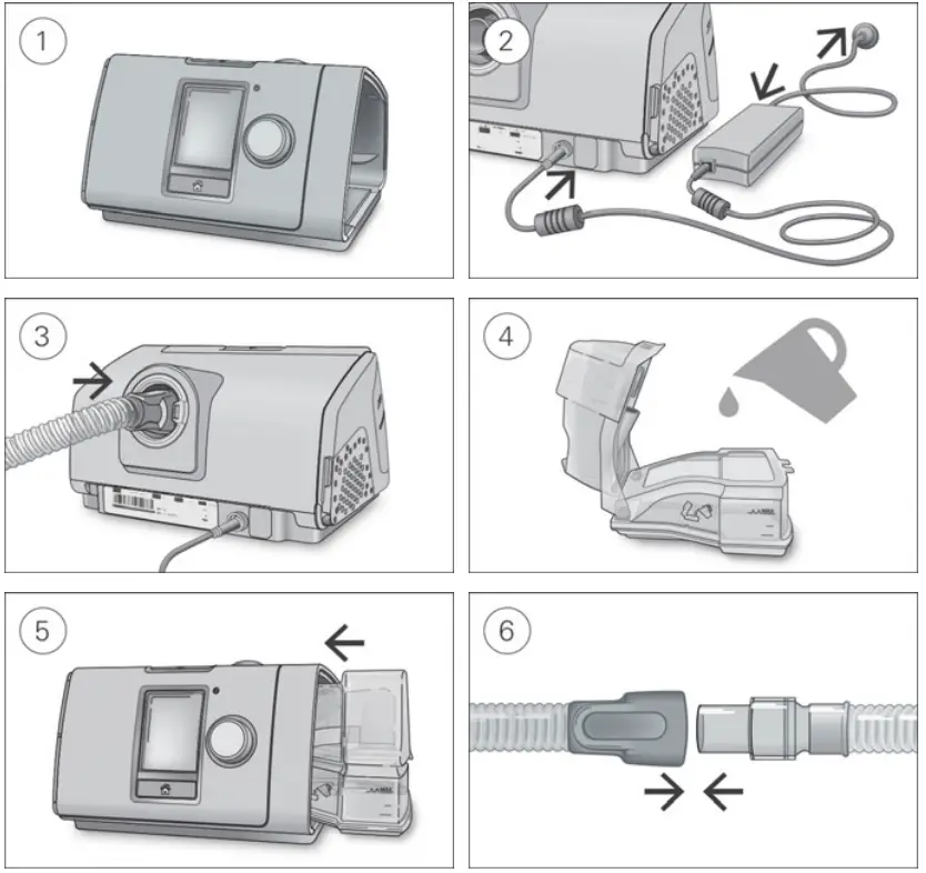 ResMed NP 378013 AirSense 10 Elite CPAP Device - Setup