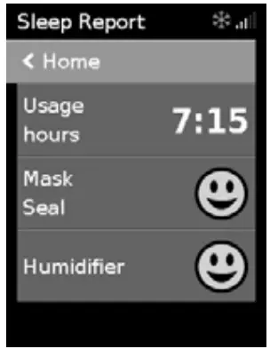ResMed NP 378013 AirSense 10 Elite CPAP Device - Sleep Report 1