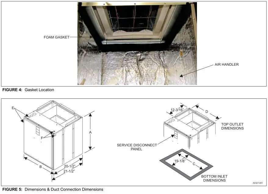 MP Series - Standard PSC Modular Multi-Position Air Handlers - FIGURE 4 & 5