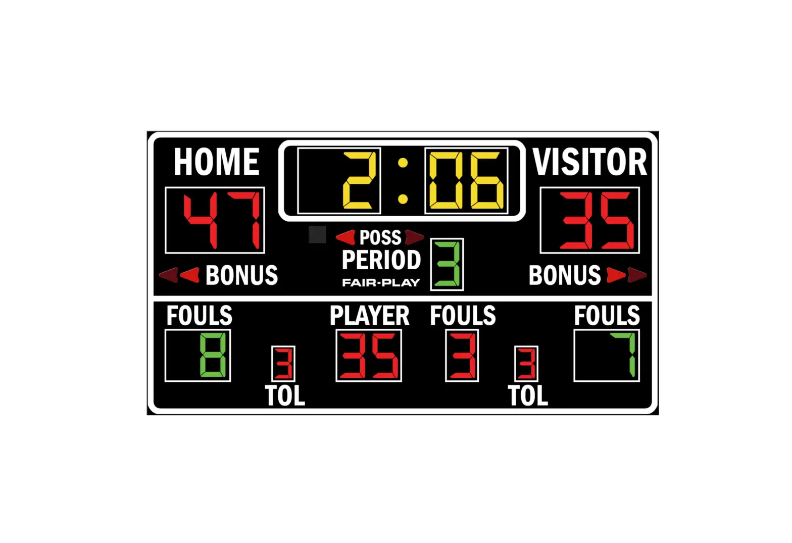 Fair-play Bb-1660-4 Basketball Scoreboard Instruction Manual