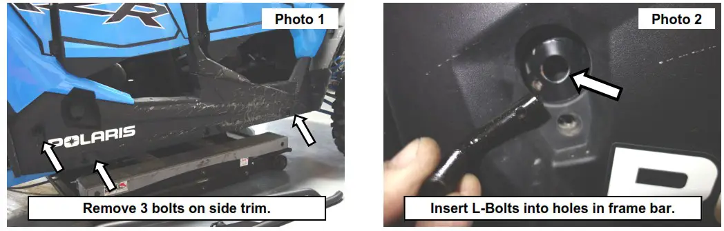 ROUGH COUNTRY 921930650 Polaris RZR Rock Slider Kit - INSTALLATION INSTRUCTONS 1