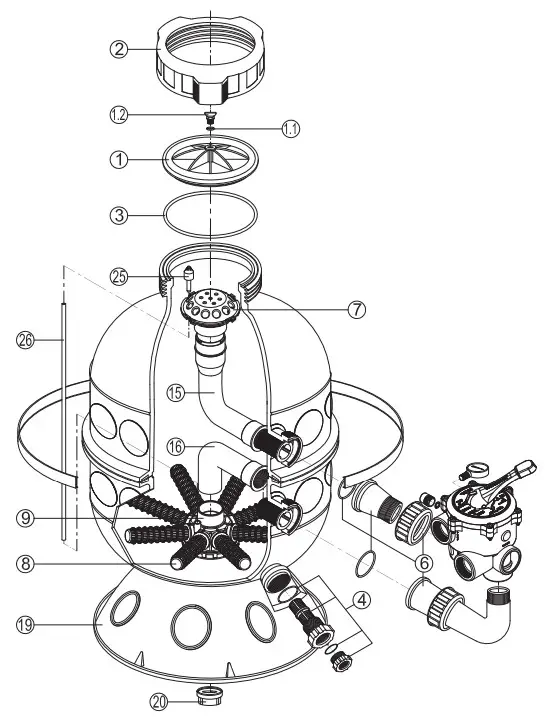 HAYWARD IS240IE Sand Filter - S160TIE 1