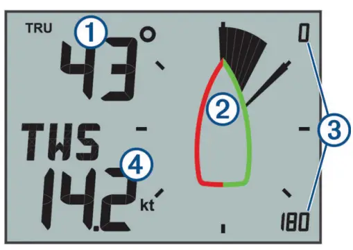 GARMIN GNX Wind-Instrument Screen