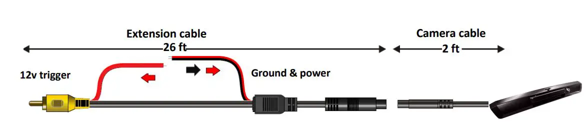 iBEAM TE-FDHDH Tailgate Handle Camera for Ford - Wiring diagram