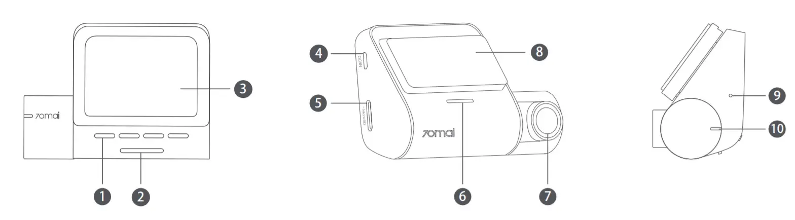 Xiaomi 70mai A500 Dash Cam Pro Plus GPS-overview