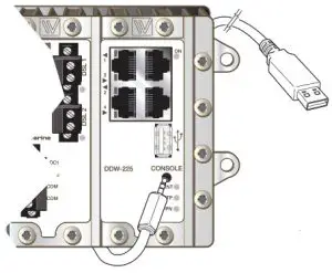 westermo DDW-225 Wolverine Industrial Ethernet SHDSL Extender - Connection to console port