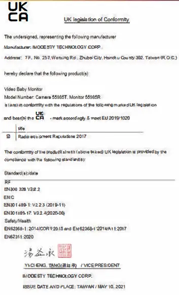 Moonybaby 985PT Video Baby Monitor fig 8