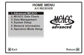 Connect the supplied setup microphone