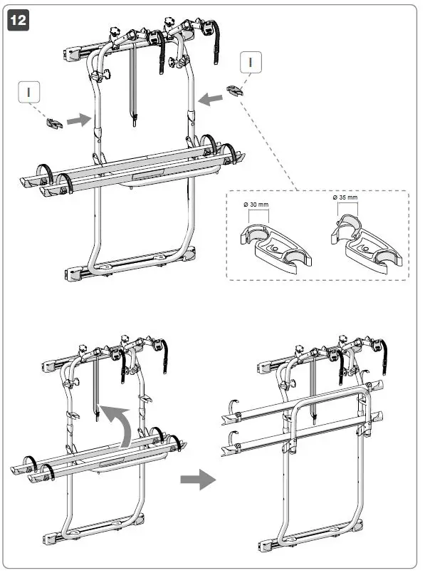 FIAMMA 02094-26A Dodge Promaster Door Mounted Bike Rack fig 13