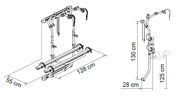 FIAMMA 02094-26A Dodge Promaster Door Mounted Bike Rack fig 3