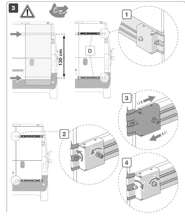 FIAMMA 02094-26A Dodge Promaster Door Mounted Bike Rack fig 6