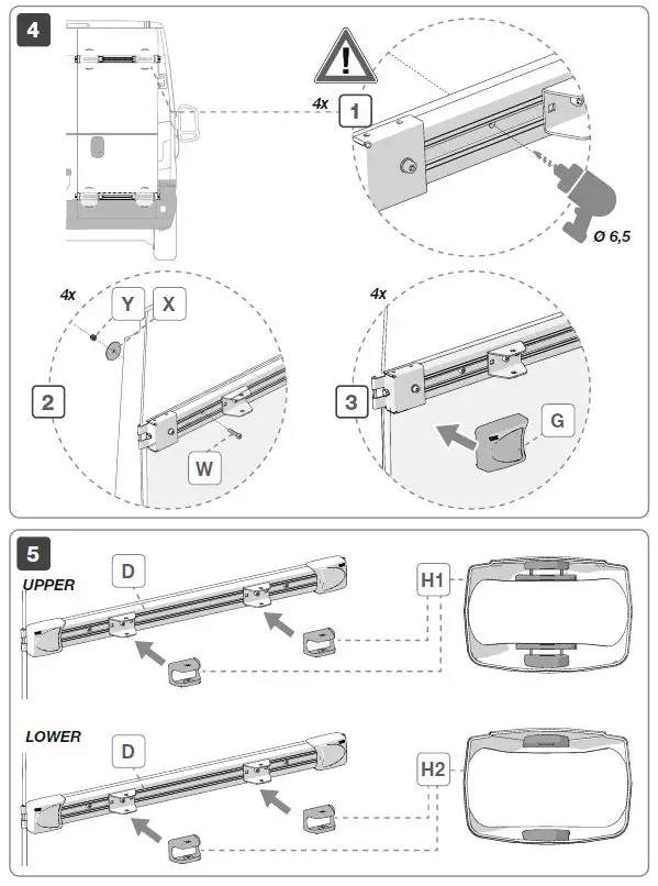 FIAMMA 02094-26A Dodge Promaster Door Mounted Bike Rack fig 7