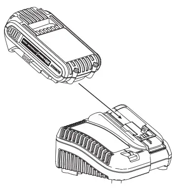 DEWALT DXH70CFAV Cordless Forced Air Propane Heater-Charging a Battery