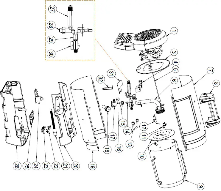 DEWALT DXH70CFAV Cordless Forced Air Propane Heater- FREE WARNING LABEL REPLACEMENT