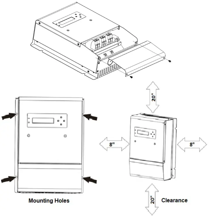 AIMS POWER SCC20 40AMPPT Solar Charge Controller - Shock Hazard