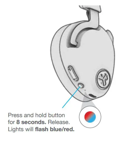 JLAB HBJBUDSWORKRBLK4 Jbuds Work Headset - button
