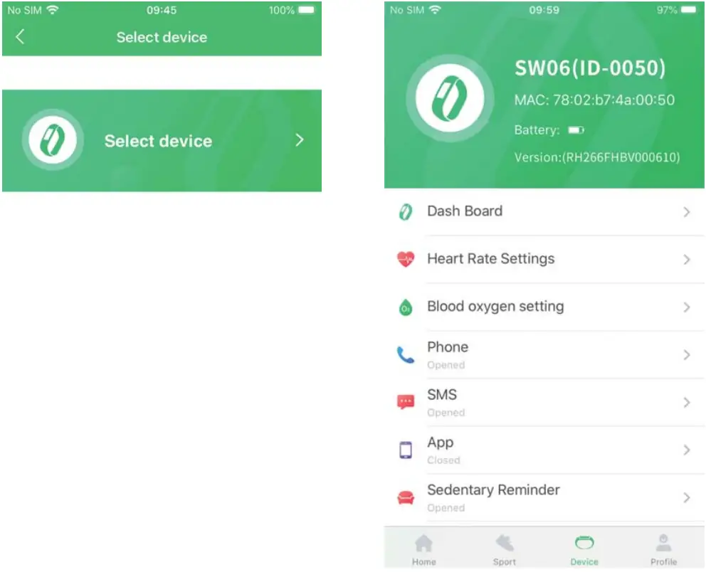 Shenzhen shixinhaikejifazhanyouxiangongsi SW06 Smart Watch - app