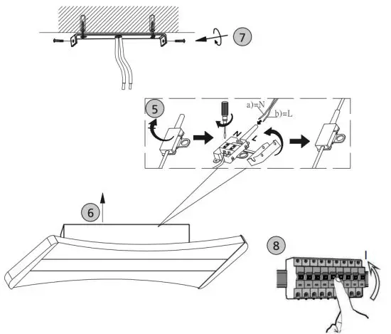 Paul Neuhaus 6843 17 Ceiling Light - electrical connection