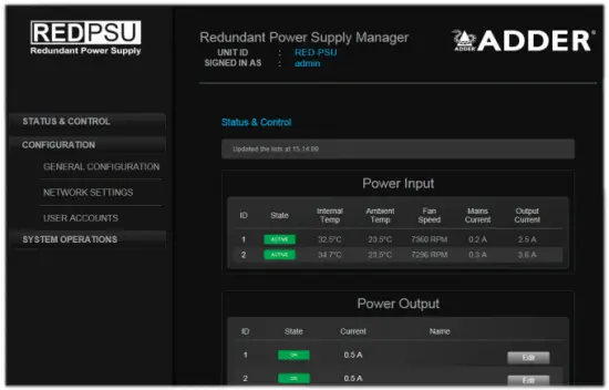 To access the management application