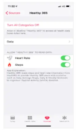 HealthHub H365 Fitness Tracker Wristband - Apple Health