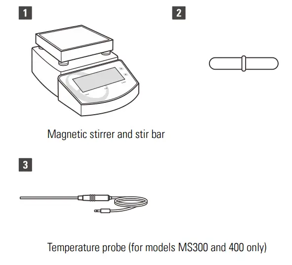 BANTE MS300 Hotplate Magnetic Stirrer - Packing List