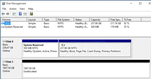 Setting up the RS6661A-NVMe for a Windows operating 5