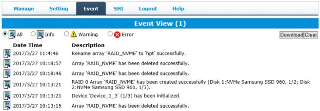 To create a new RAID disk 4
