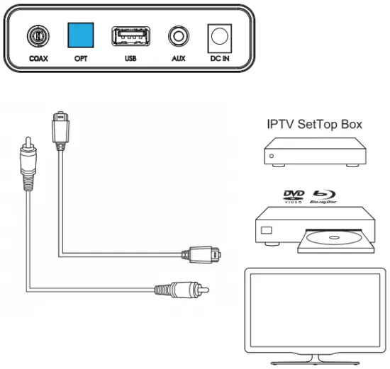 Optical and Coaxial Cable Connection