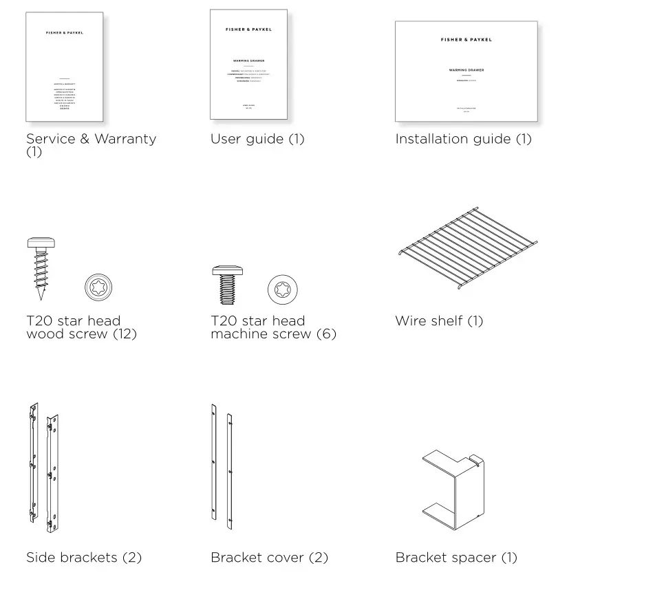 FISHER PAYKEL W30SDEI Warming Drawer - PARTS SUPPLIED