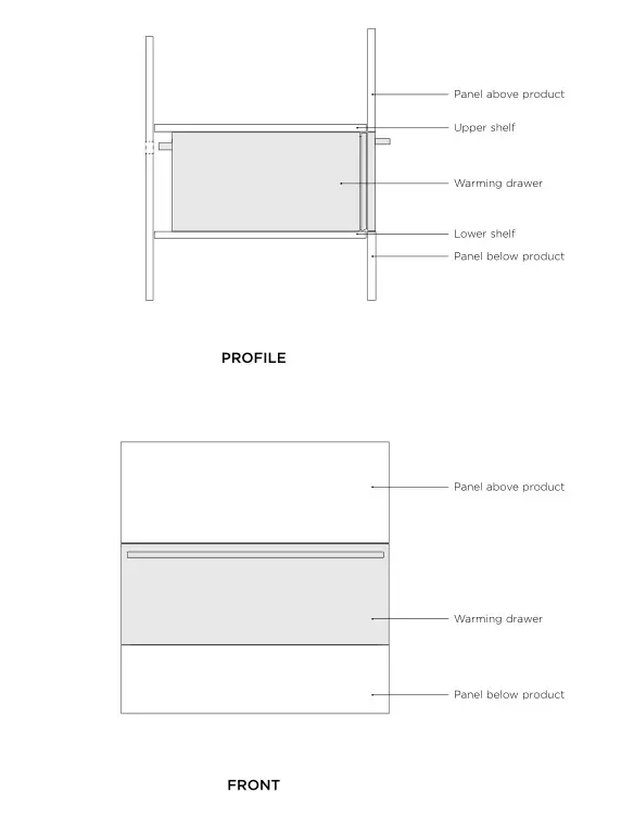 FISHER PAYKEL W30SDEI Warming Drawer - STANDALONE INSTALLATION