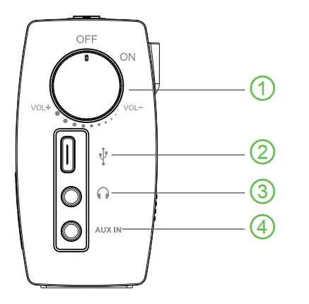 Avantree Audikast 4860 Wireless TV Speaker with Transmitter - Power on