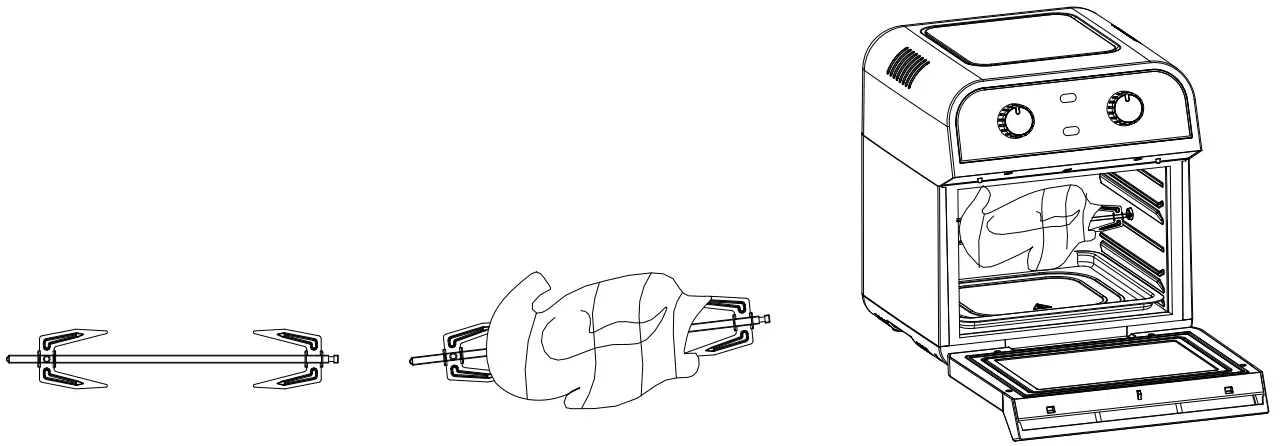 deco chef DCOVENAIRBLK XL 12 7 QT Oil Free Air Fryer - fig8