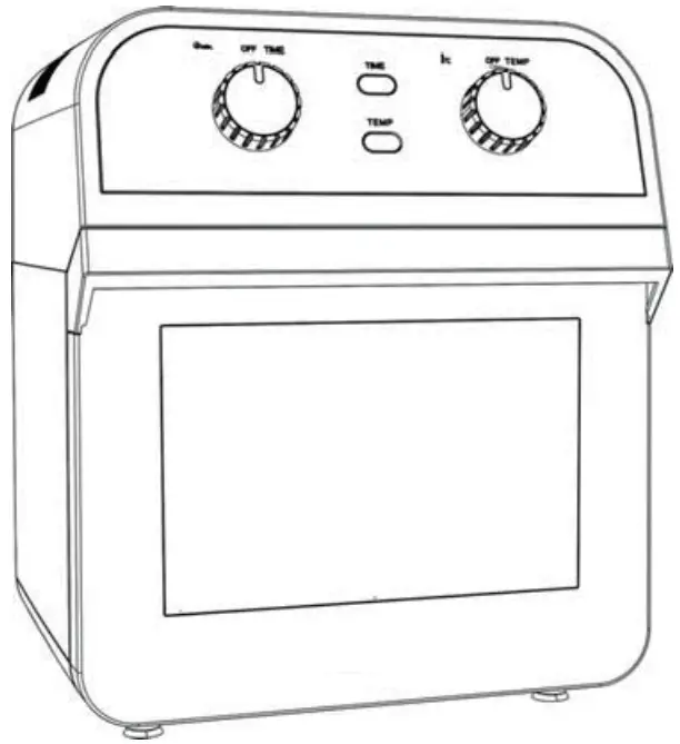 deco chef DCOVENAIRBLK XL 12 7 QT Oil Free Air Fryer