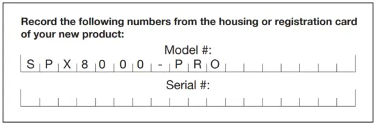 Model + Serial Numbers