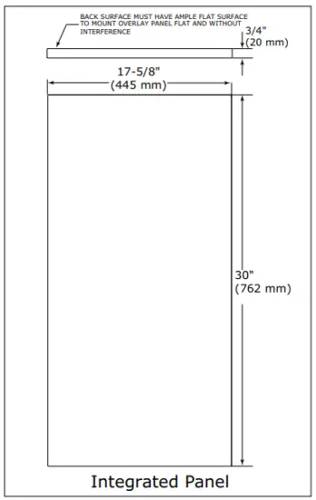 Integrated Panel Dimensions