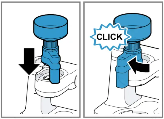 Attaching the accessory to the base unit