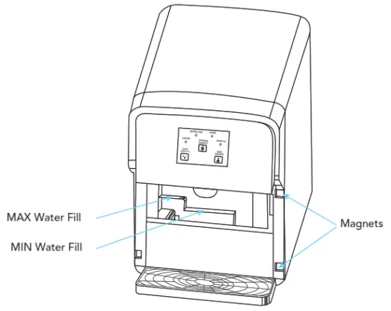 kbice FDFM1JA01 Self Dispensing Nugget Ice Machine - simultaneously