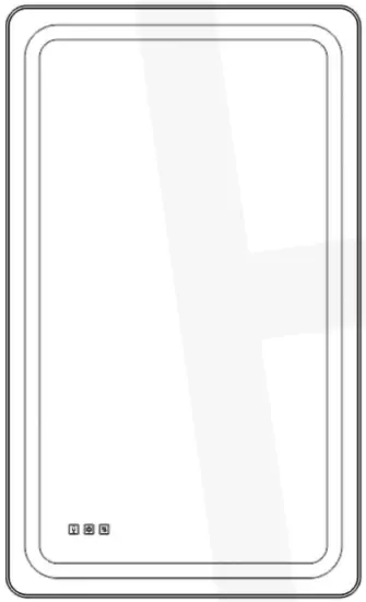 HOROW HR M3224 32 in. W x 24 in H Small Rectangular Metal Vanity Mirror