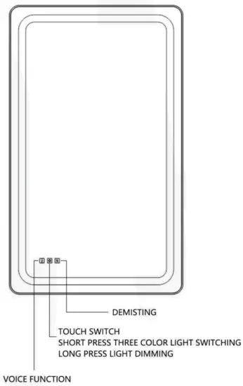 HOROW HR M3224 32 in. W x 24 in H Small Rectangular Metal Vanity Mirror - Fig