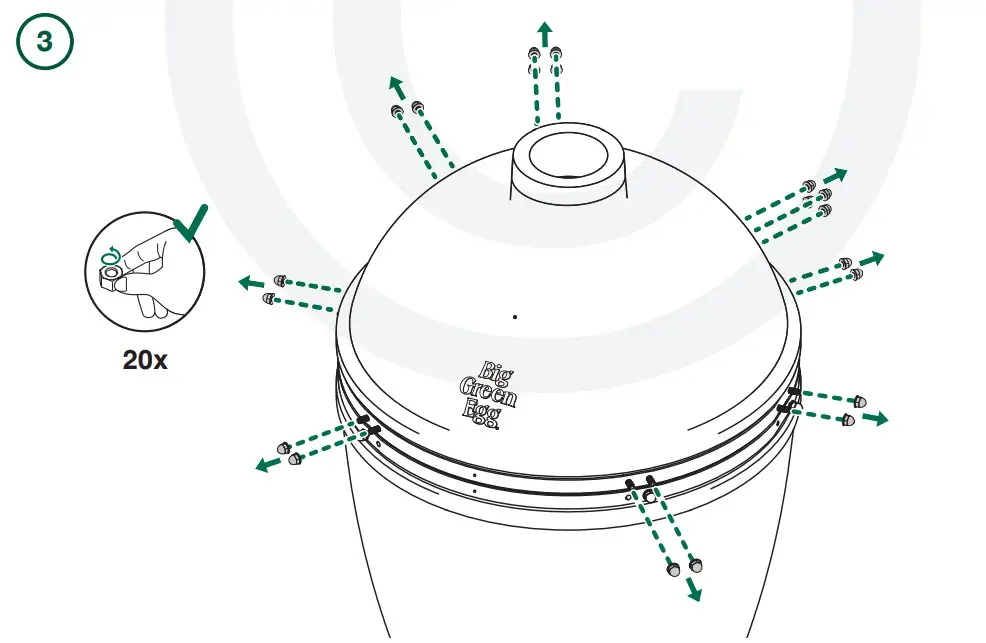 BIG GREEN EGG 117649 24 Inch XLarge Charcoal Kamado Grill and Smoker Green - figure 3