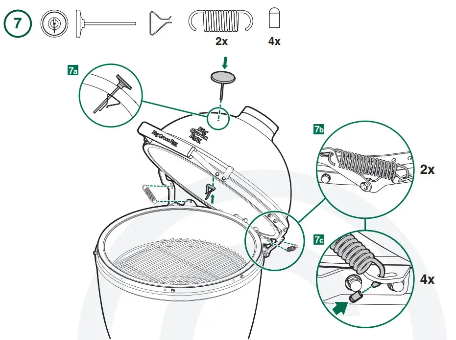 BIG GREEN EGG 117649 24 Inch XLarge Charcoal Kamado Grill and Smoker Green - figure 6