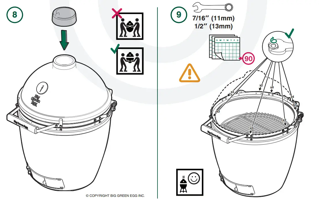 BIG GREEN EGG 117649 24 Inch XLarge Charcoal Kamado Grill and Smoker Green - figure 7