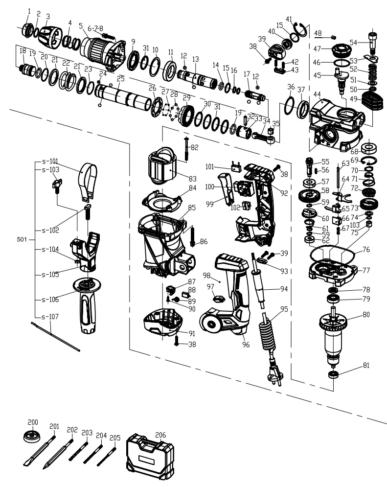 scheppach DH1000PLUS Combined Hammer - overview