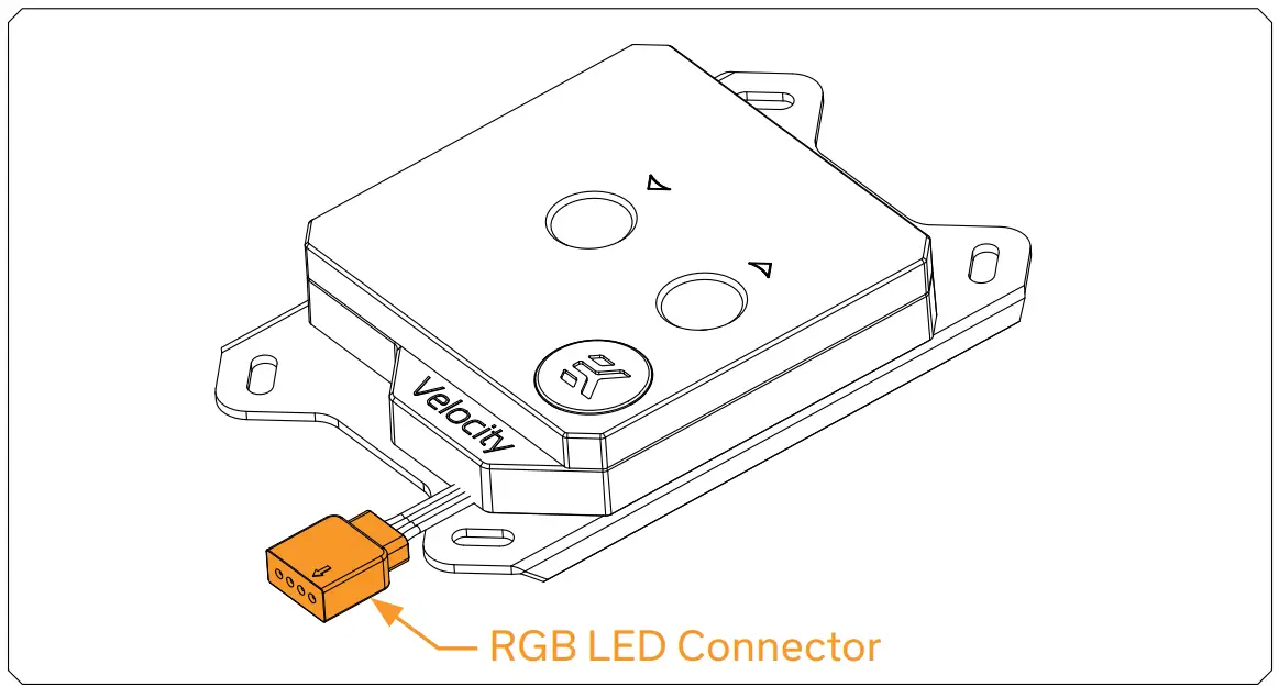 CONNECTING THE RGB LED STRIP (option)