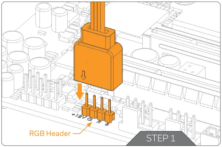 CONNECTING THE RGB LED STRIP (option)