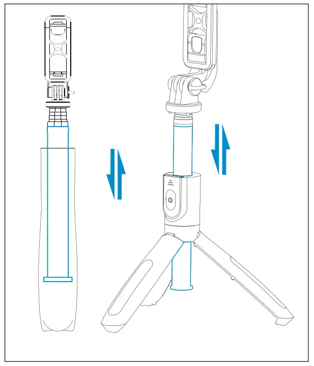 SEVENPOWER EZ S Bluetooth Selfie Stick - Tripod mode