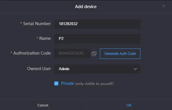 KILOVIEW P1 Video Encoder - Device connection